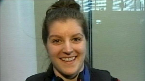Team Canada Women's Hockey gold medalist Laura Fortino; Pearson Airport, February 25, 2014