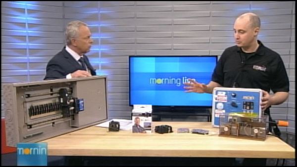 Bob Cowan with Aaron Jones of Kraun Electric; Morning Live, March 6, 2014