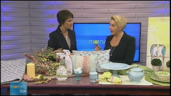 Annette Hamm with style expert Janette Ewen; Morning Live, March 19, 2014