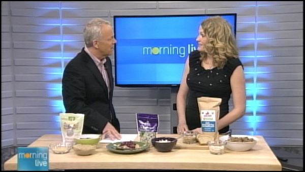 Bob Cowan with dietitian Kate Park; Morning Live, April 1, 2014