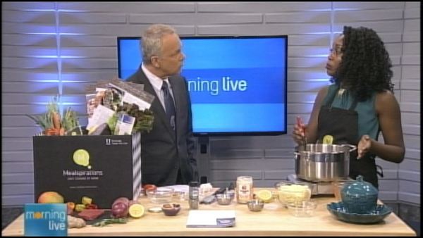 Bob Cowan with Linda Ogbeide of Mealspirations; Morning Live, April 8, 2014