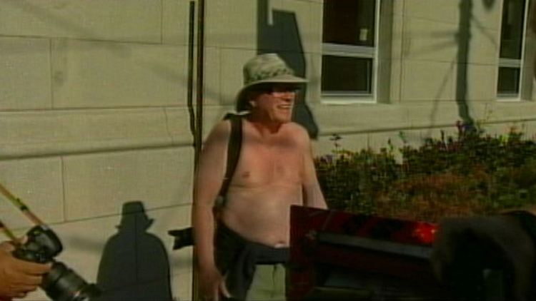 Another shirtless anti-Rob Ford protester greeted the mayor of Toronto this morning.