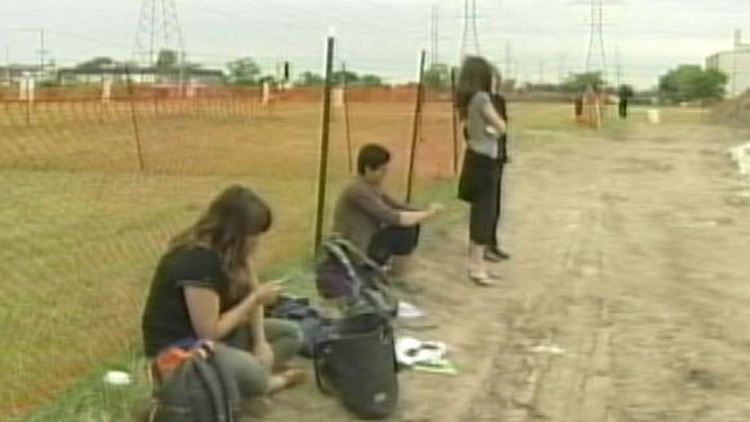 Protestors at Enbridge facility near Rexdale & Kipling in Etobicoke, July 14, 2014