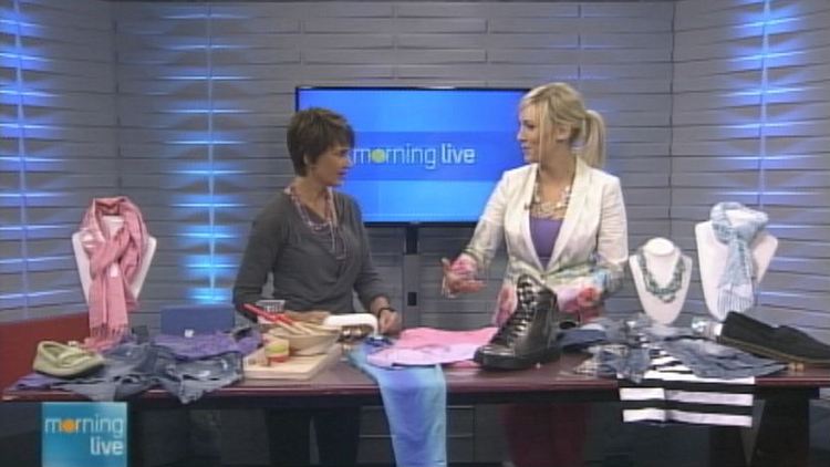 Annette Hamm with Christie Ressel of Fashion Translated; Morning Live, July 24, 2014