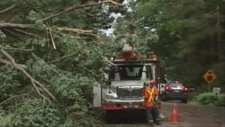 Parts of Ontario were hammered by severe thunderstorms last night, including an unconfirmed report of tornadoes near the shores of Lake Huron.