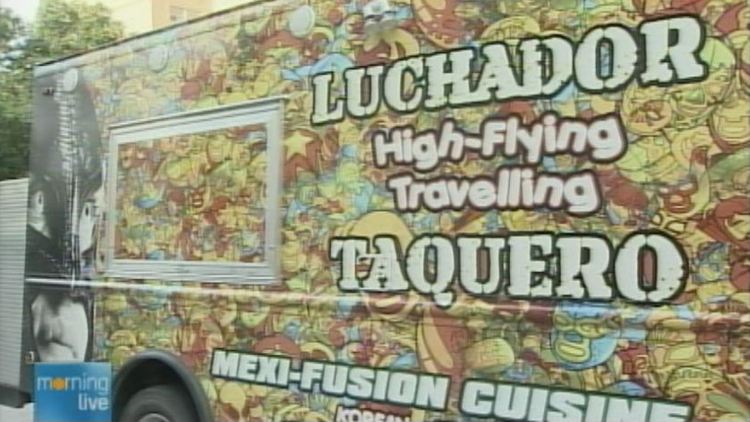 Luchador taquero truck; Morning Live, August 4, 2014