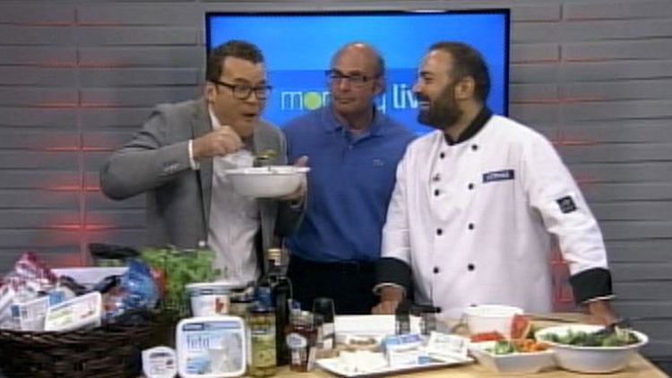 Tim Bolen samples a Greek salad; Morning Live, August 5, 2014