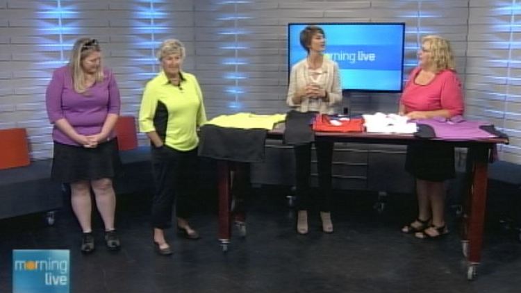 Models with Annette Hamm and Anita Skinner; Morning Live, September 9, 2014