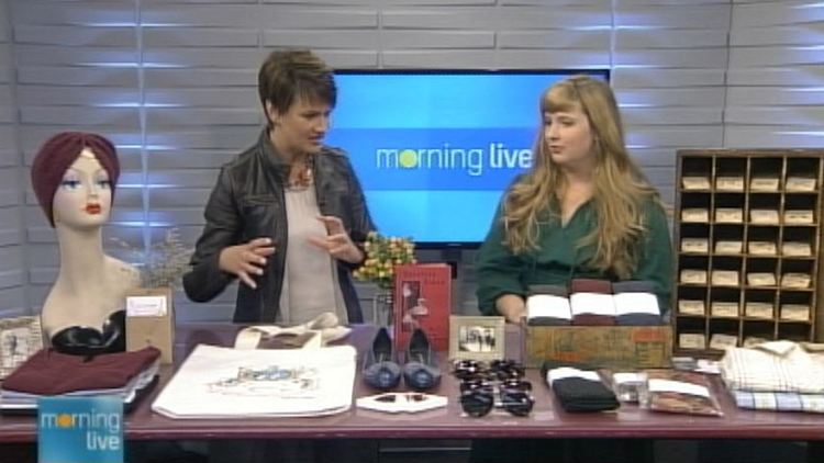 Annette Hamm with Whitney McMeekin of Girl on the Wing; Morning Live, September 9, 2014