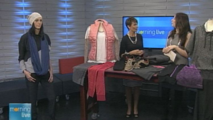 Model with Annette Hamm and Erin Nadler of Better Styled; Morning Live, September 15, 2014