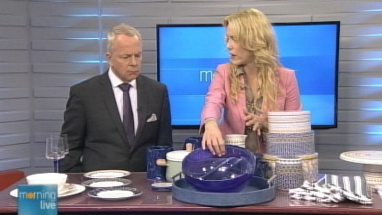 Bob Cowan and Shoana Jensen check out some Denby dishes; Morning Live, September 24, 2014