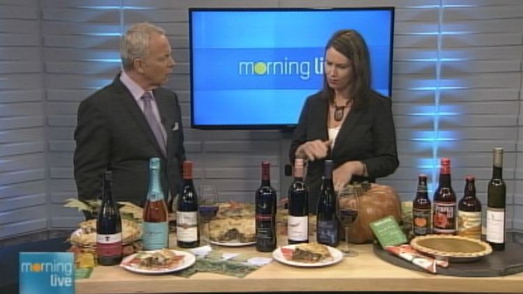 Bob Cowan with LCBO product consultant Gillian Love; Morning Live, October 6, 2014