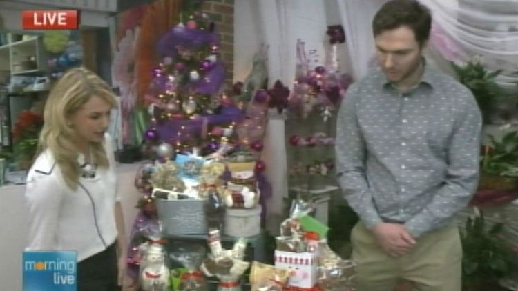 Nicole Martin with David Walker of Walker's Chocolates; Morning Live, November 26, 2014