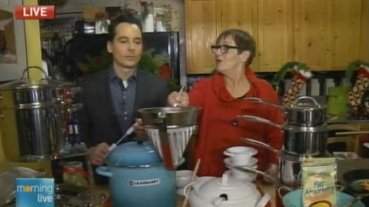 Eric Gage with Phyllis Kraemer of The Keeping Room; Morning Live, December 5, 2014