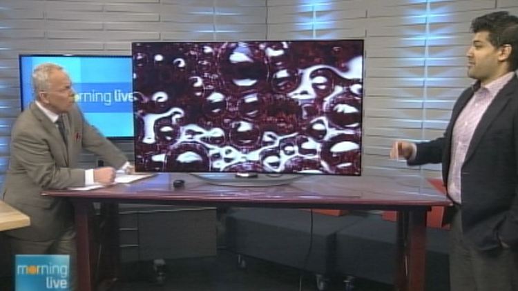 Bob Cowan with Kevin Andrews of LG Canada; Morning Live, December 8, 2014