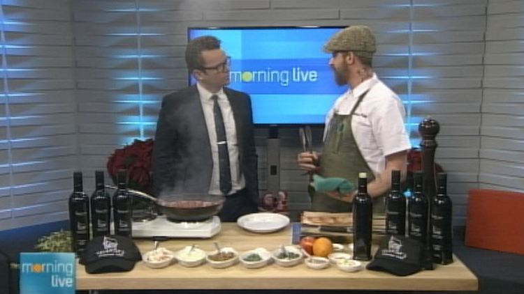 Tim Bolen with Nathan Palik of Yolanda's Spuntino Casa; Morning Live, December 29, 2014