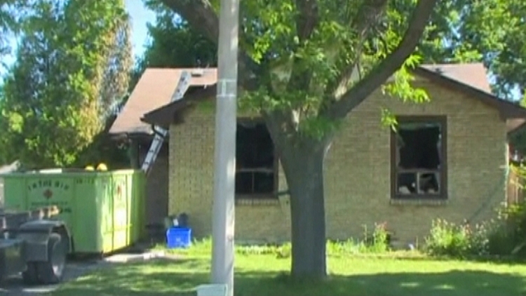 Home gutted by fire on Larch St, Hamilton; July 20, 2015