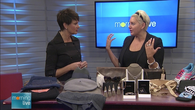 Annette Hamm with style expert Janette Ewen; Morning Live, September 25, 2015