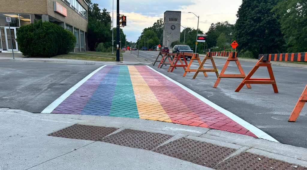 Simcoe rainbow crosswalk