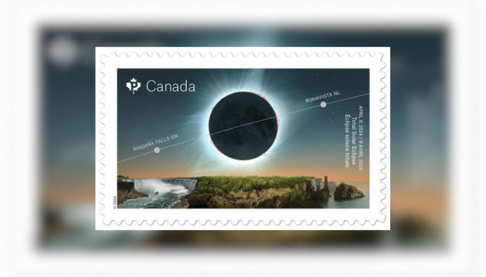 Canada Post releases commemorative stamp to mark total solar eclipse