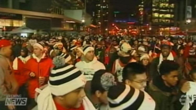 Fans out for the Raptors home opener
