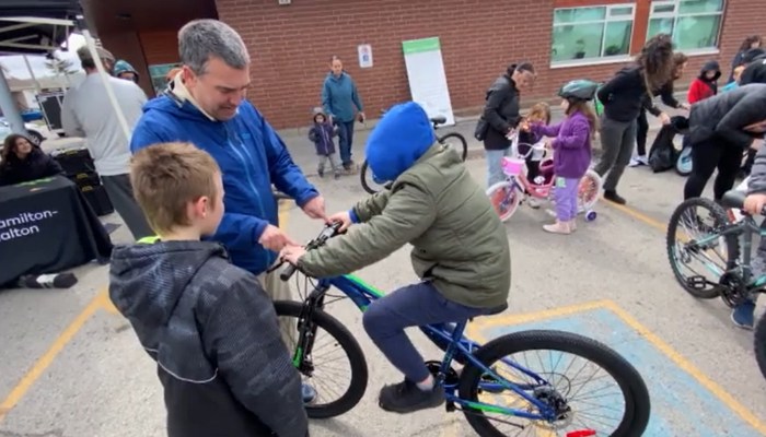 Initiative provides free bikes and helmets to kids in Hamilton