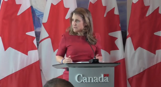 Chrystia Freeland burlington