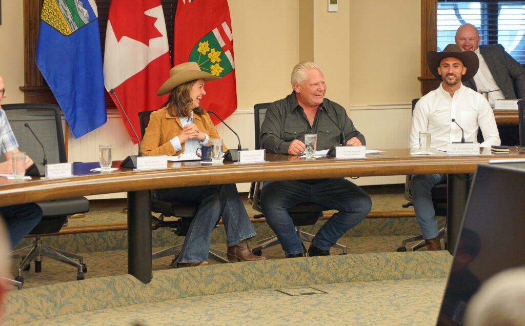 danielle smith and doug ford calgary stampede