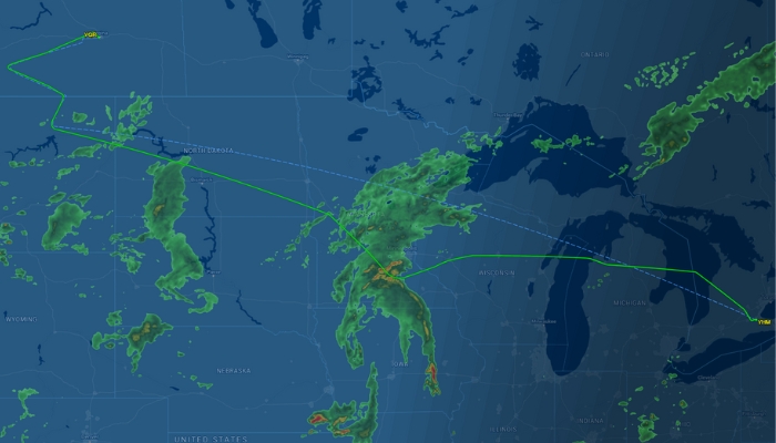 hamilton flight diverted