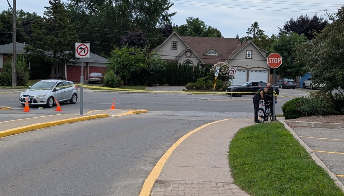 cyclist hit by car Oakville