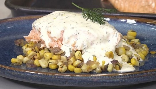 Foolproof Baked Salmon with Dill Caper Sauce