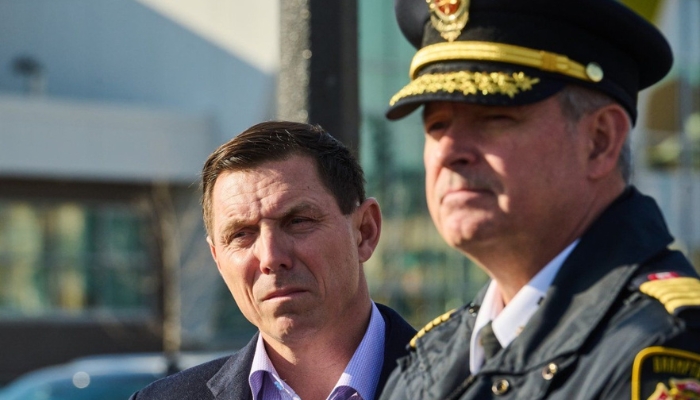 CP ONLY -- Brampton Mayor Patrick Brown and Brampton fire chief Andy Glynn