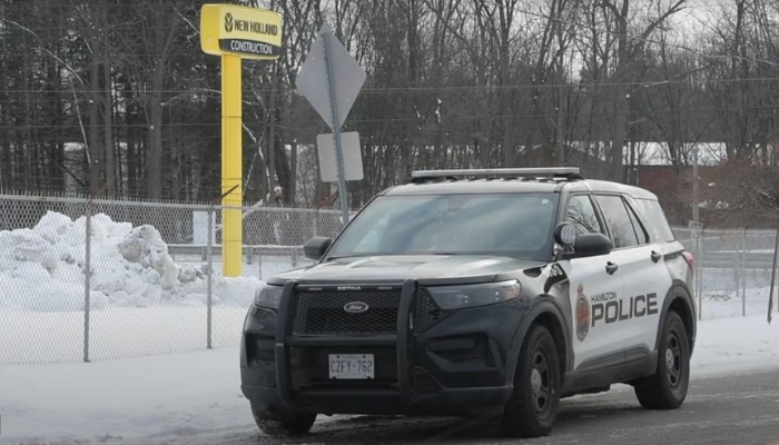 New Holland Construction car fire