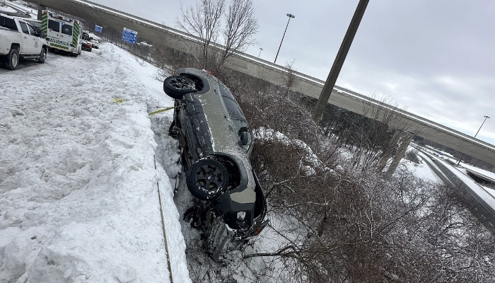 car rollover QEW Niagara