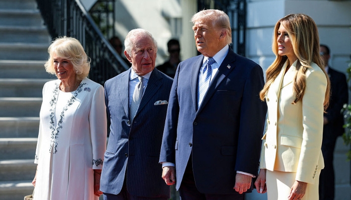 TRUMP KING CHARLES QUEEN CAMILLA MELANIA WHITE HOUSE