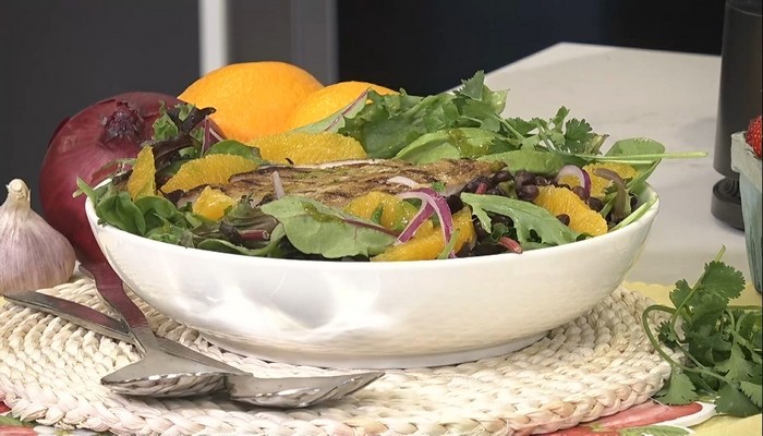 Citrus-y Grilled Pork and Black Bean Salad