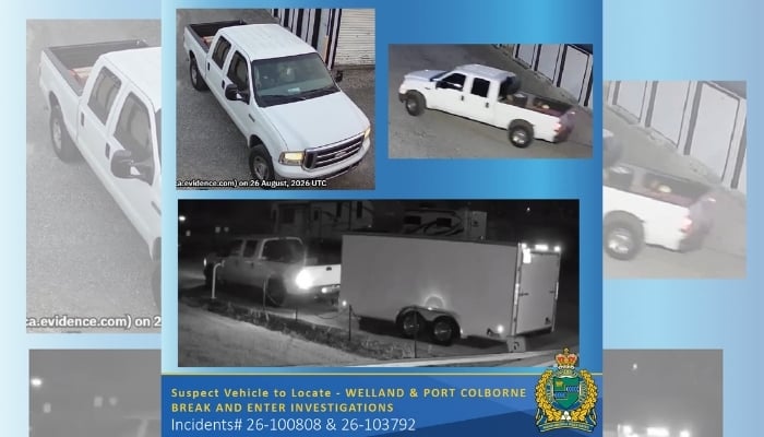 Suspect Vehicle Welland, Port Colborne