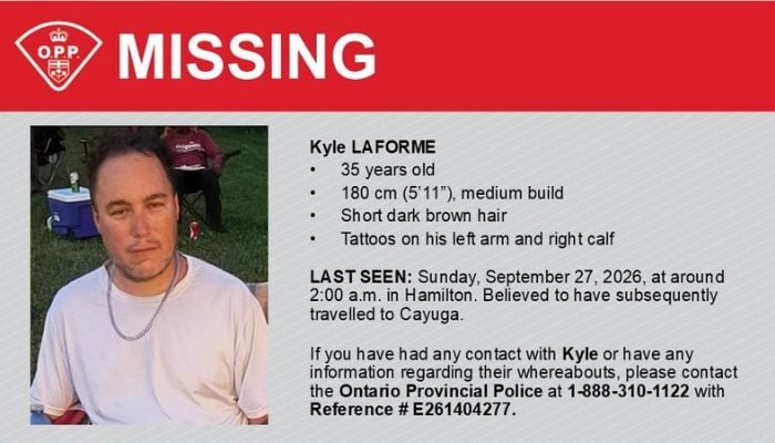 missing Kyle Laforme Haldimand