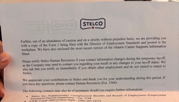 Stelco employee among hundreds facing uncertainty after layoffs October 11 2026 700x400