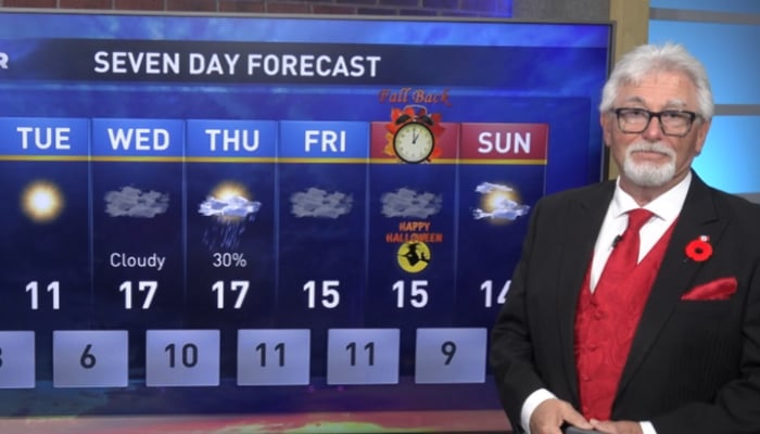 evening weather oct 25 2026