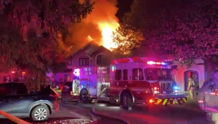 townhouse fire Burlington