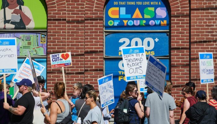 College support staff strike